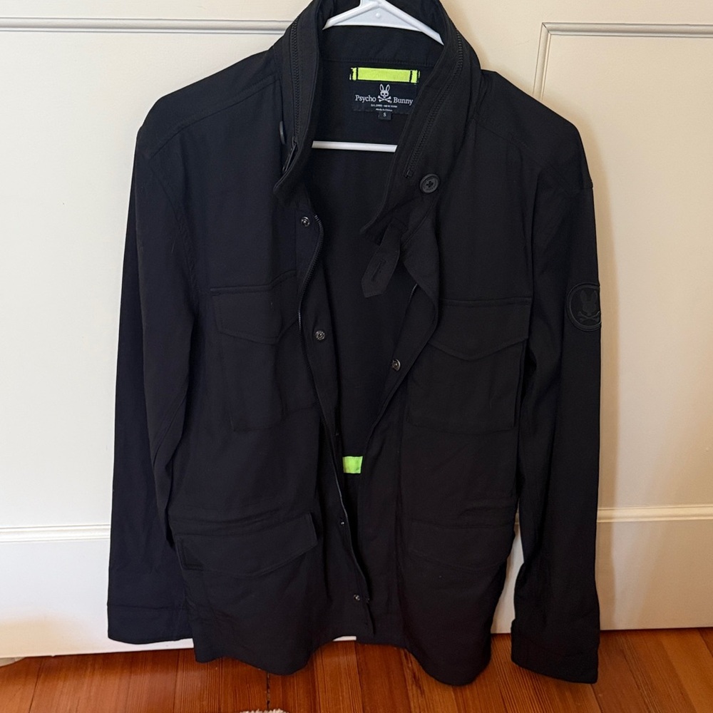 Psycho Bunny Dark Jacket with Neon Accents